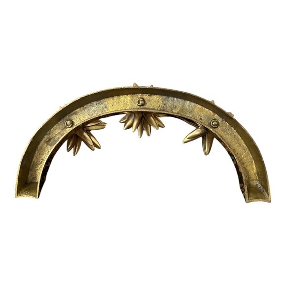 Vintage Brass Pineapple Arc Candle Holder Segment – 3 Finial Design - Picture 3 of 4